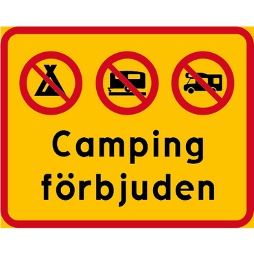 Camping förbjuden