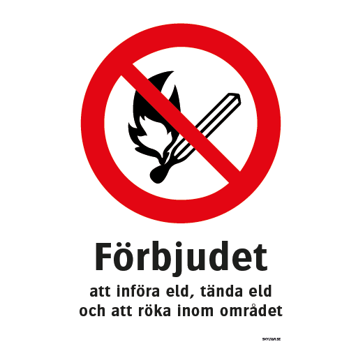 Förbjudet att tända eld