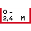 S501 Sträckans längd i nautiska mil rektangulärt sjövägmärke röd vit