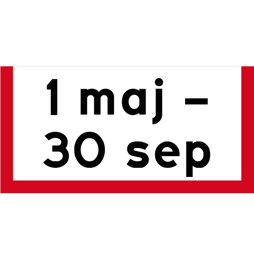 S507 Datum rektangulärt sjövägmärke röd vit