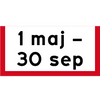 S507 Datum rektangulärt sjövägmärke röd vit