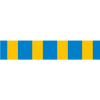 X2 Markeringsskärm för hinder rektangulär blå med gula streck liggande