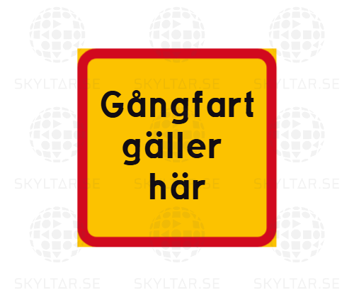 Gul tilläggstavla med egen text