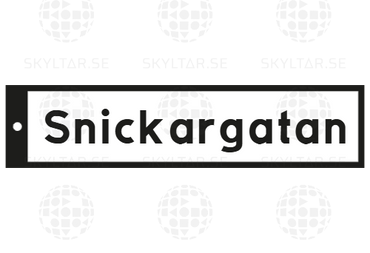Gatunamnsskylt Enkelrad