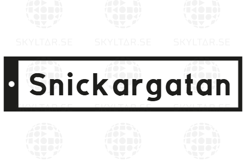 Gatunamnsskylt Enkelrad