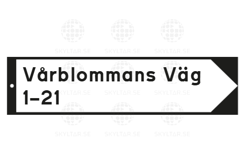 Gatunamnsskylt Dubbelrad