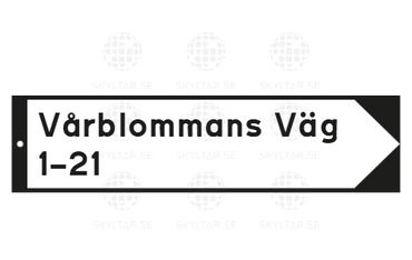Gatunamnsskylt Dubbelrad