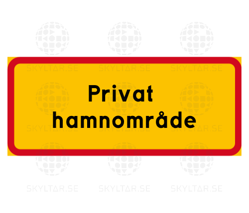 Gul tilläggstavla med egen text