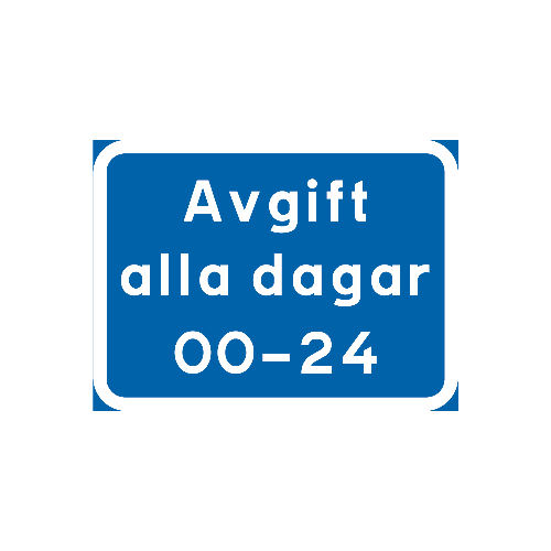Avgift alla dagar 00-24