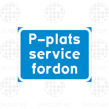 Blå tilläggstavla med egen text