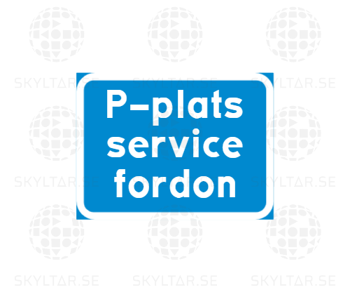 Blå tilläggstavla med egen text