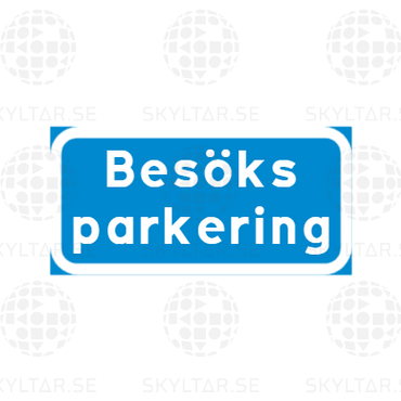 Blå tilläggstavla med egen text
