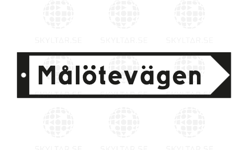Gatunamnsskylt Enkelrad