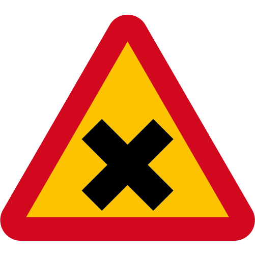 A28. Varning för vägkorsning