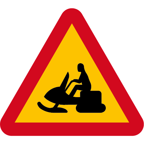 A33. Varning för terrängskotertrafik