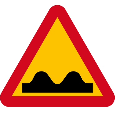 A8. Varning för ojämn väg
