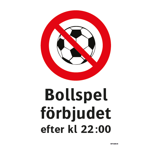 Bollspel förbjudet fotboll