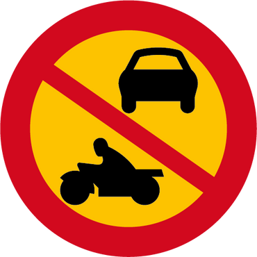 C3. Förbud mot trafik med annat motordrivet fordon än moped klass II