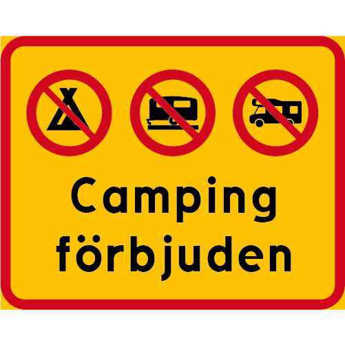Camping förbjuden