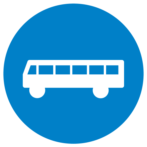 D10. Påbjudet körfält eller körbana för fordon i linjetrafik m.fl.