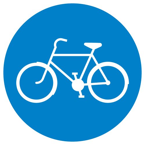 D4. Påbjuden cykelbana