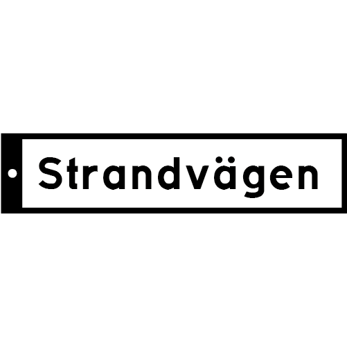 Gatunamnsskylt Enkelrad