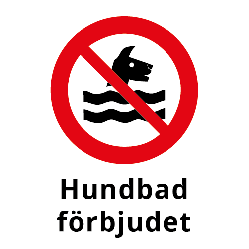 Hundbad förbjudet