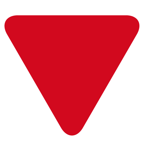 S103c Sidomarkering farled triangelformad röd sjövägmärke