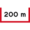 S504 Avstånd till rektangulär sjövägmärke röd vit