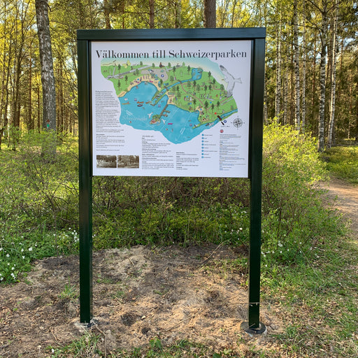 Informationsskylt, områdeskarta