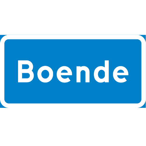 T19 Boende rektangulär blå vit tilläggstavla med texten boende