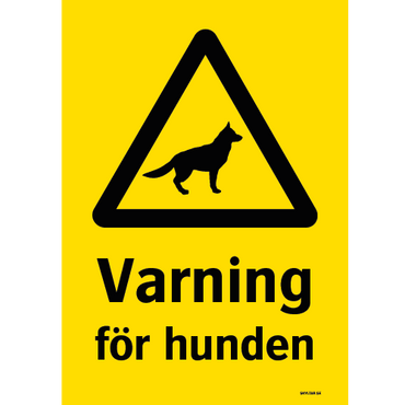 Varning för hunden