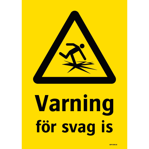 Varning för svag is