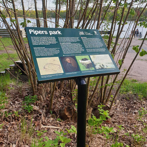 Vinklad parkskylt